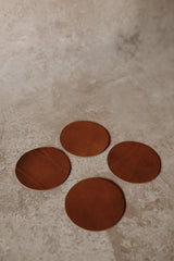 Simple Leather Coaster - Set of 4 - Saddler & Co - Saddler & Co | Australian Made Leather Goods