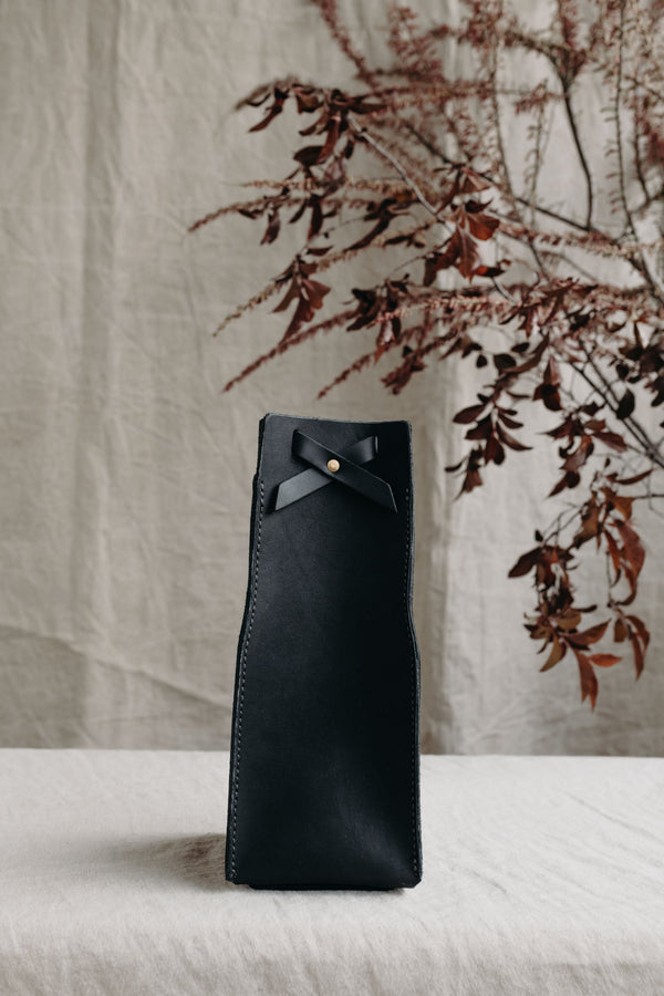 Leather Wine Bag in Black - Saddler & Co - Saddler & Co | Australian Made Leather Goods