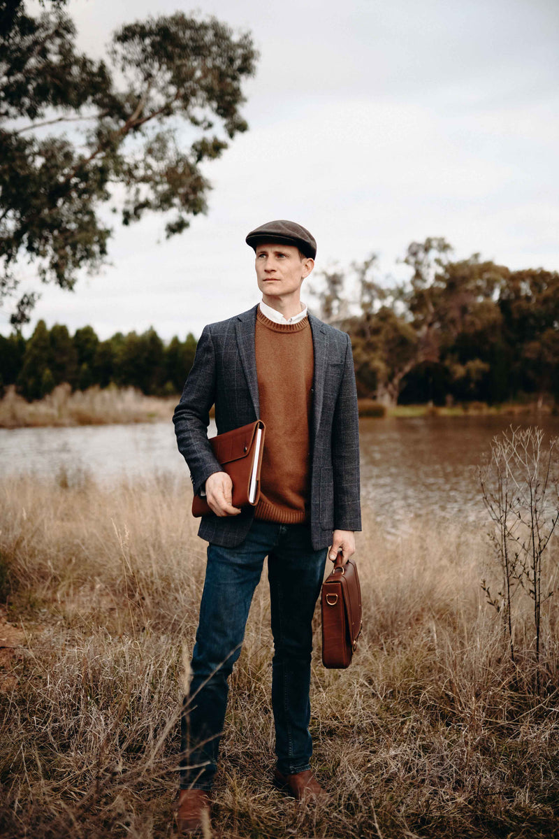 OUTLET | Leather Work Folio in Caramel - Saddler & Co - Saddler & Co | Australian Made Leather Goods