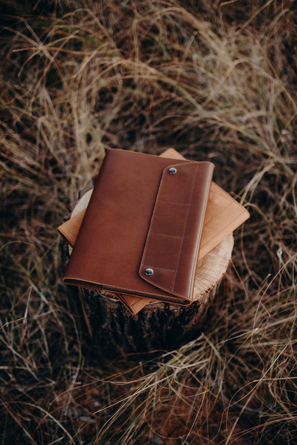 OUTLET | Leather Work Folio in Caramel - Saddler & Co - Saddler & Co | Australian Made Leather Goods