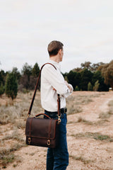 NEW The Saddler's Briefcase | Cocoa Leather - Saddler & Co - Saddler & Co | Australian Made Leather Goods