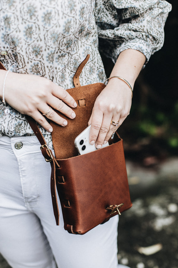 The Petite Satchel in Caramel - Saddler & Co - Saddler & Co | Australian Made Leather Goods