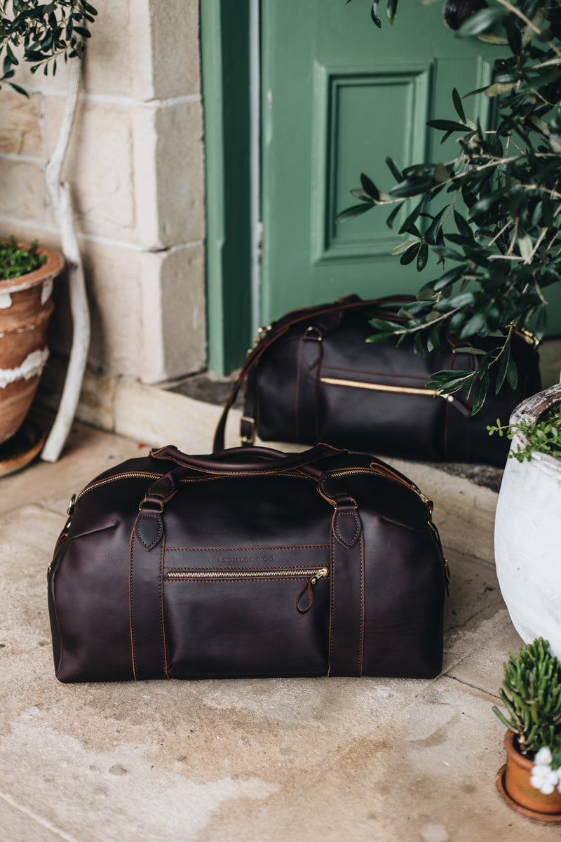 The Overnighter Travel Bag in Cocoa - Saddler & Co - Saddler & Co | Australian Made Leather Goods