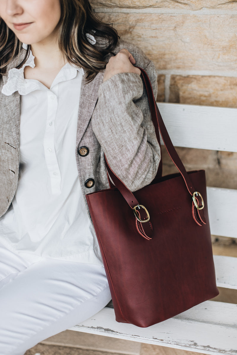 The Classic Tote in Bramble - Saddler & Co - Saddler & Co | Australian Made Leather Goods