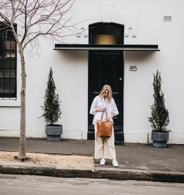 The Flora Tote in Nutmeg - Saddler & Co - Saddler & Co | Australian Made Leather Goods