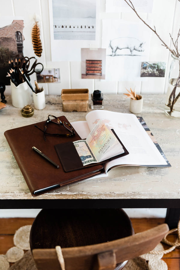 A4 Leather Journal in Caramel - Signature Collection - Saddler & Co | Australian Made Leather Goods