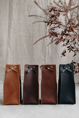 Leather Wine Bag in Cocoa - Saddler & Co - Saddler & Co | Australian Made Leather Goods