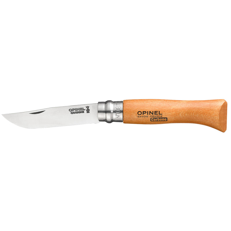 #08 Traditional Carbon Steel 8.5cm Folding Knife - Opinel - Saddler & Co | Australian Made Leather Goods