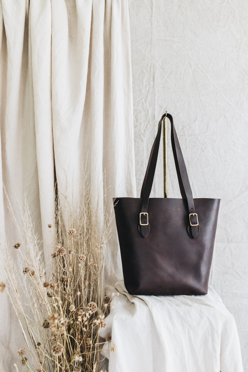 The Classic Tote in Cocoa - Saddler & Co - Saddler & Co | Australian Made Leather Goods
