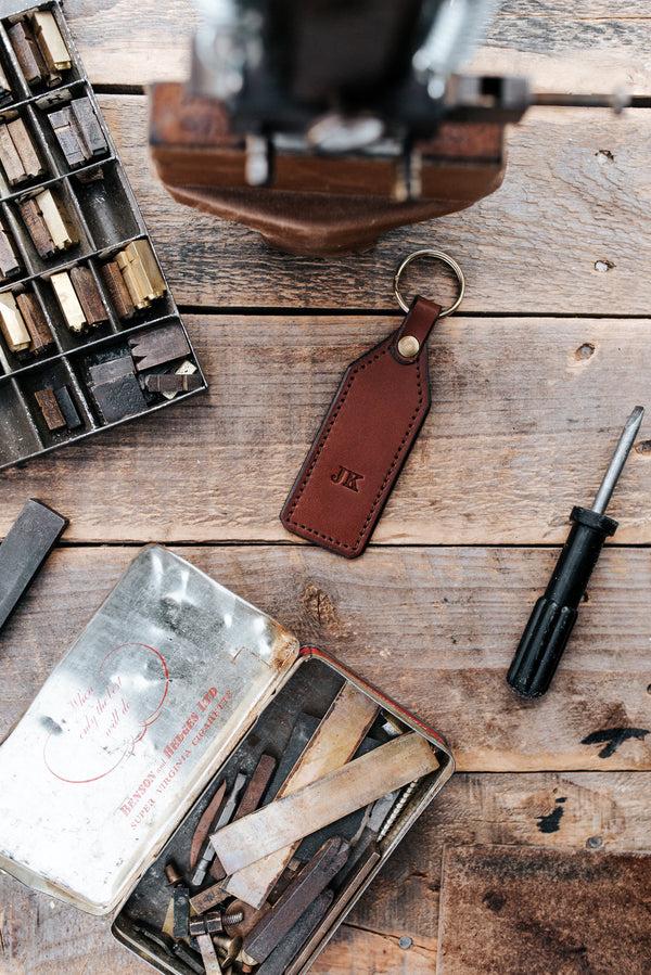 OUTLET | Heirloom Leather Keyring - Stitched | Grade B - Saddler & Co - Saddler & Co | Australian Made Leather Goods